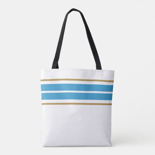 ZWEI Aquamarine Top-Edge-Racing-Streifen auf Summe Tasche (Rückseite)