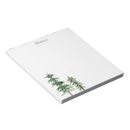 Zwei Aquarellbäume Notizblock (angewinkelt)