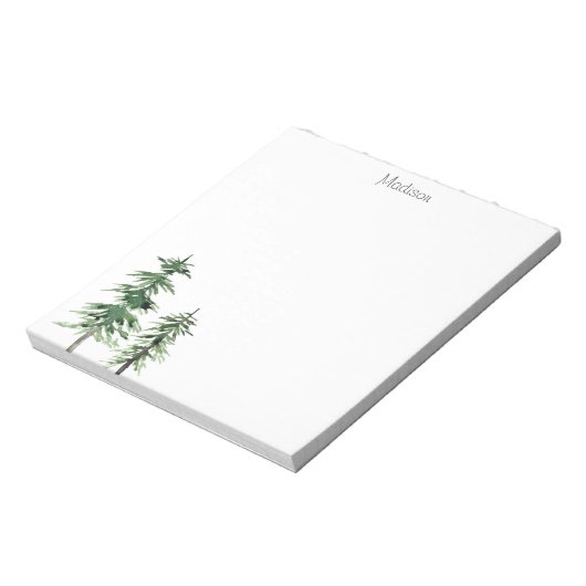 Zwei Aquarellbäume Notizblock (Rotiert)