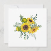 Zwei Aquarellfarben Floral Aufgehängte Hochzeitska Einladung (Rückseite)