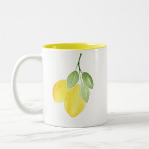 Zwei Aquarellfarben Zweifarbige Tasse