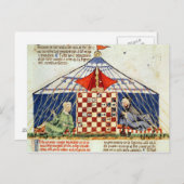 Zwei Araber spielen Schach in einem Zelt Postkarte (Vorne/Hinten)