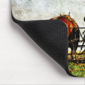 Zwei arbeitsbereite Pferde Mousepad (Ecke)