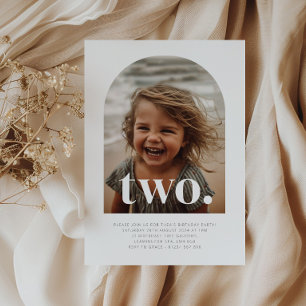 Zwei Arch Foto zum Geburtstag Einladung