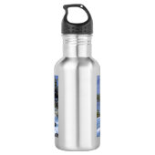 Zwei arktische Wölfe malen Edelstahlflasche (Rückseite)