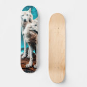 Zwei arktische Wölfe Skateboard (Vorderseite)