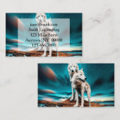 Zwei arktische Wölfe Visitenkarte (Vorne/Hinten)