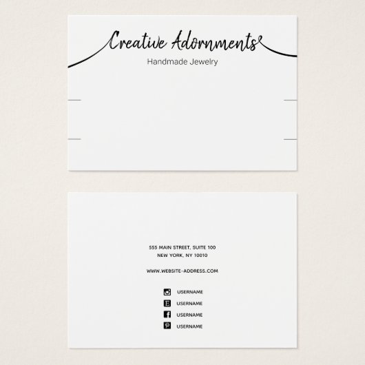 Zwei Armband-Display Signature-Skript weiß (Vorne & Hinten)