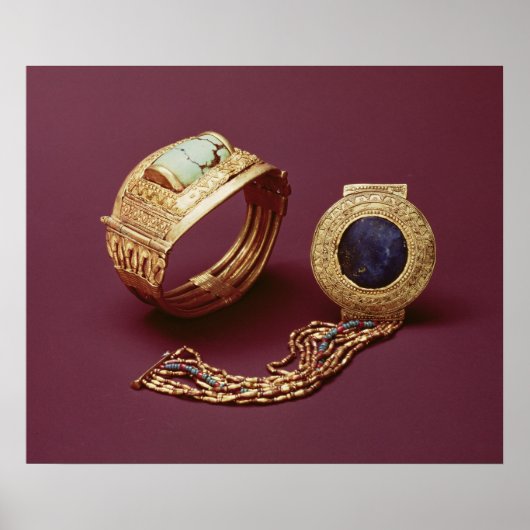 Zwei Armbänder aus dem Grab von Tutankhamun Poster (Vorne)
