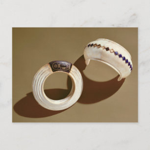 Zwei Armbänder aus dem Grab von Tutankhamun Postkarte