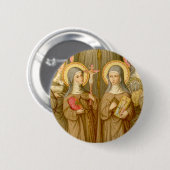 Zwei Arme Clare Saints (SAU 027) Circular Button (Vorne & Hinten)