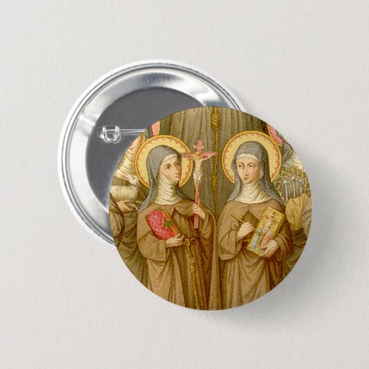 Zwei Arme Clare Saints (SAU 027) Circular Button (Vorne & Hinten)