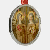 Zwei arme Heilige (SAU 027) Silbernes Ornament (Rechts)