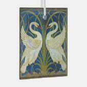 Zwei Art Deco Swans Ornament Aus Glas (Vorderseite Rechts)