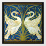 Zwei Art Deco Swans Wall Decal Wandaufkleber<br><div class="desc">Zwei Art Deko schwänzt Wanddekore.</div>