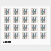 Zwei Artemesia-Sorten Quadratischer Aufkleber (Blatt)