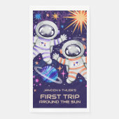Zwei Astronauten: Erste Reise um den Sonnenraum Serviette (Vorderseite)