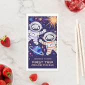 Zwei Astronauten: Erste Reise um den Sonnenraum Serviette (Beispiel)