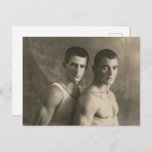 Zwei Athleten Postkarte (Vorne/Hinten)