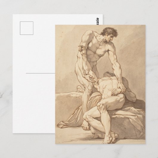 Zwei Athleten Postkarte (Vorne/Hinten)