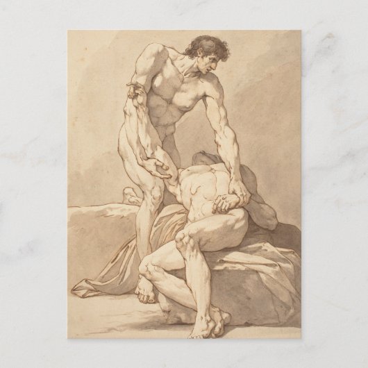 Zwei Athleten Postkarte (Vorderseite)