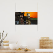 Zwei auf dem Deck - kleines Poster (Küche)