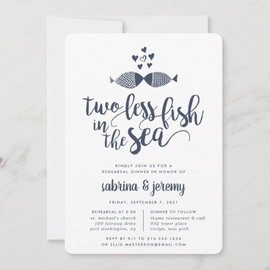 Zwei auf See | Probe - Abendessen Einladung (Vorderseite)