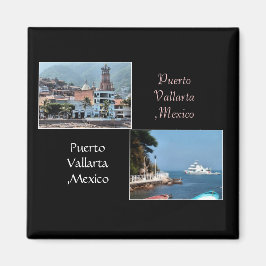 zwei Aufnahmen von Puerto-Vallarta-Magnet Magnet