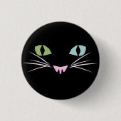 Zwei Augen-Katze Button (Vorderseite)