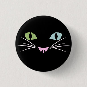 Zwei Augen-Katze Button