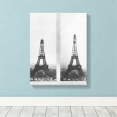 Zwei Ausblicke auf den Eiffelbau Leinwanddruck (Insitu (Holzboden))