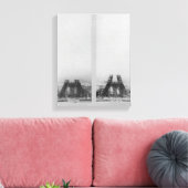 Zwei Ausblicke auf den Eiffelbau Leinwanddruck (Insitu (Wohnzimmer))