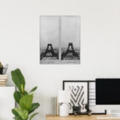 Zwei Ausblicke auf den Eiffelbau Poster (Heimbüro)