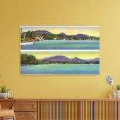 Zwei Ausblicke auf die Blume des Sees Leinwanddruck (Insitu (Wohnzimmer))