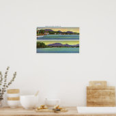 Zwei Ausblicke auf die Blume des Sees Poster (Küche)