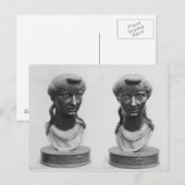 Zwei Ausblicke auf die Büste von Livia Postkarte (Vorne/Hinten)