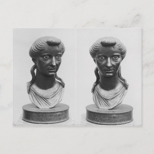 Zwei Ausblicke auf die Büste von Livia Postkarte (Vorderseite)