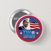 Zwei Ausdrücke -- Obama/Biden 2012 Button (Vorne & Hinten)
