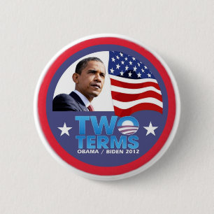 Zwei Ausdrücke -- Obama/Biden 2012 Button