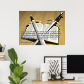 Zwei Ausgeglichene Schwertplakate Poster (Heimbüro)