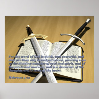 Zwei Ausgeglichene Schwertplakate Poster