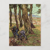 Zwei Ausgrabungen unter Bäumen, Van Gogh Fine Art Postkarte (Vorderseite)