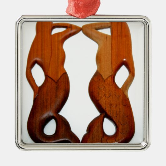 zwei Aussichtspersonen Silbernes Ornament (Vorne)