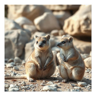 Zwei Aussie Rottnest IsLand Quokkas, Fotodruck