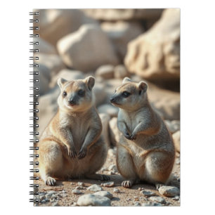 Zwei Aussie Rottnest IsLand Quokkas, Notizblock