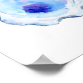 Zwei Austern-Muscheln mit Perlenprint Poster (Ecke)