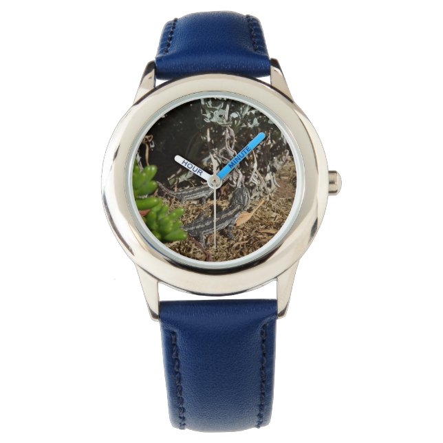 Zwei australische Bartdrachenechsen, Armbanduhr (Vorderseite)
