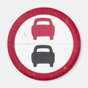 Zwei Autos beunruhigten Verkehrszeichen-Magneten Magnet