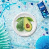 Zwei Avocados Pappteller (Party)