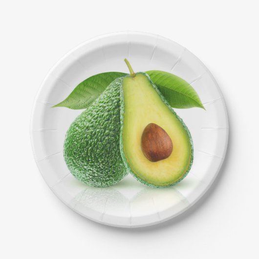 Zwei Avocados Pappteller (Vorderseite)